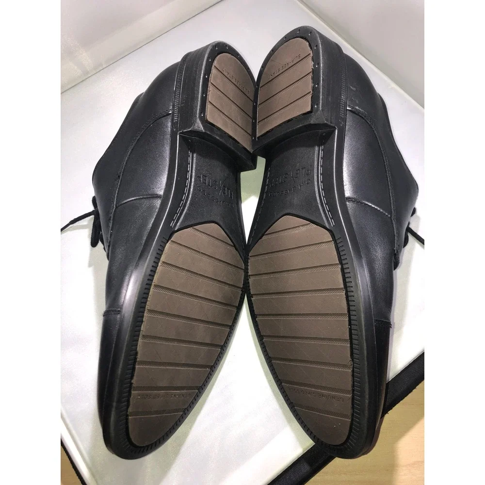 G.H. Bass Flex Step Captoe Black Leather Oxford Dress Shoes Mens 10M